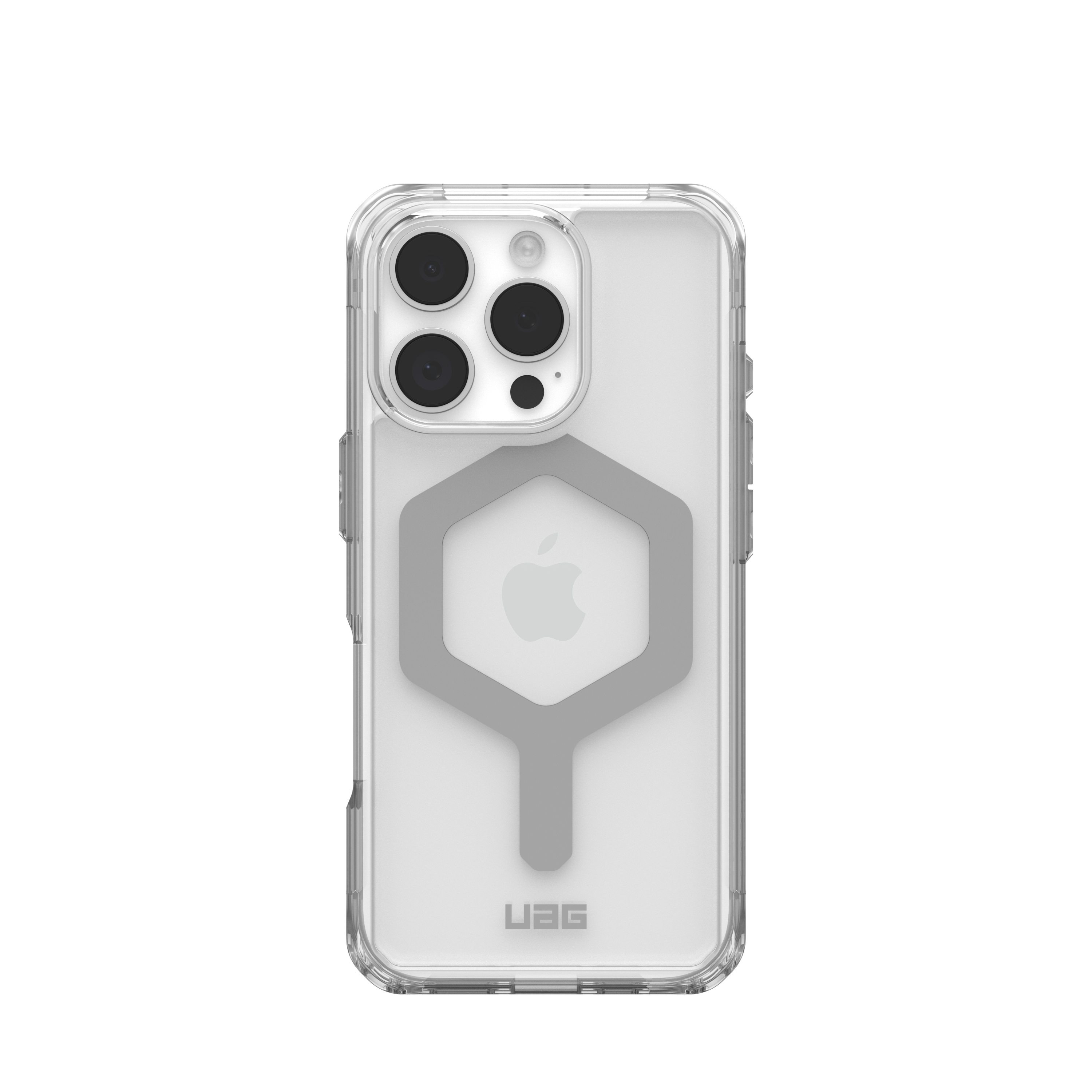 iPhone 16 Pro MagSafe Hybrid Schutzhülle Plyo (114480114333) - Transparent (Silber)