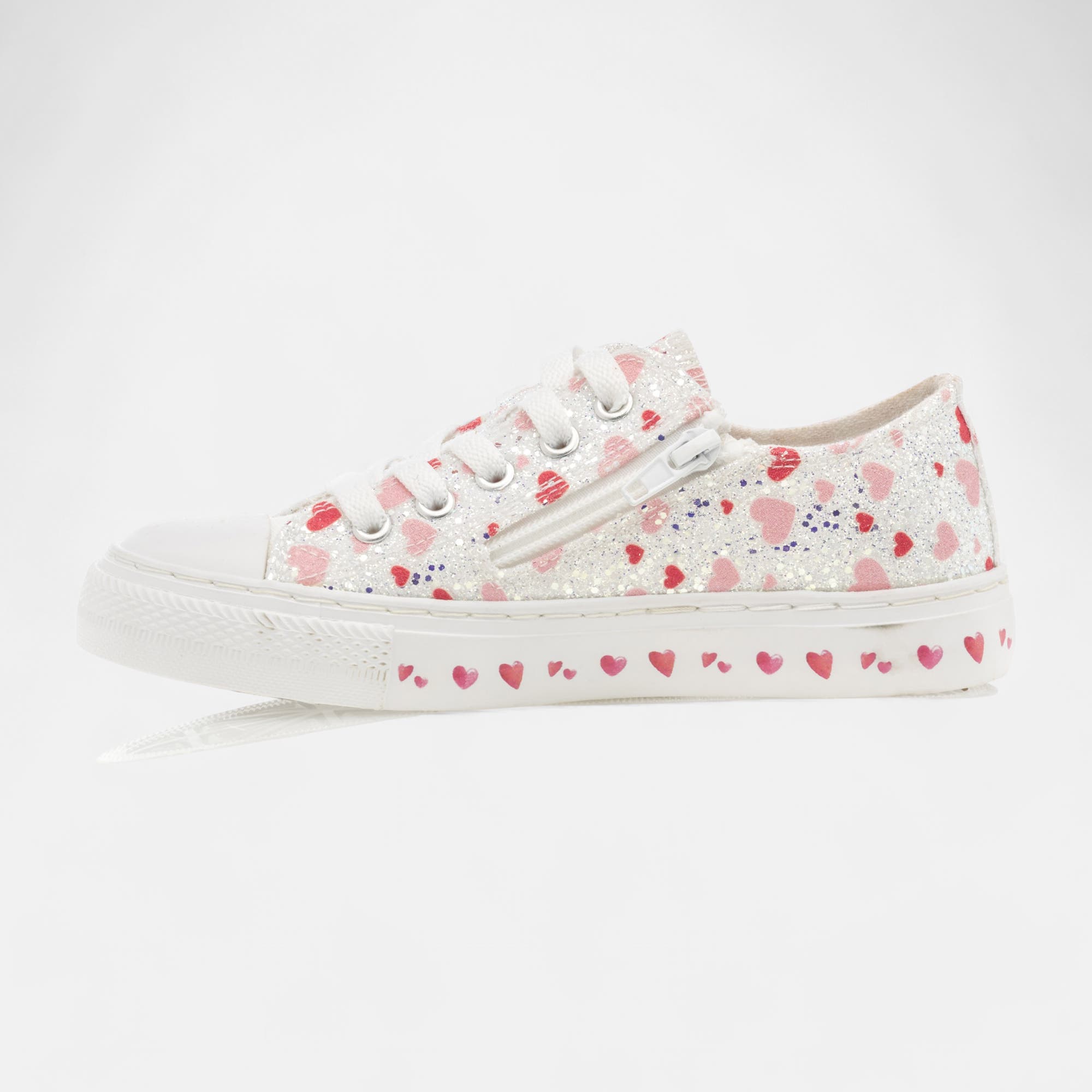 Baskets en toile Fille argent