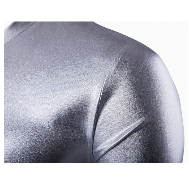Fireon - Metallic V-hals T-shirt met korte mouwen