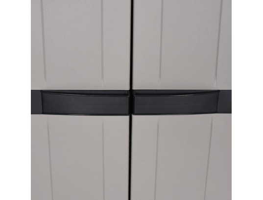 VIDAXL - Armoire de rangement d'extérieur gris et noir 65x37x165 cm p...
