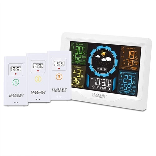 Station météo 3 sondes blanc