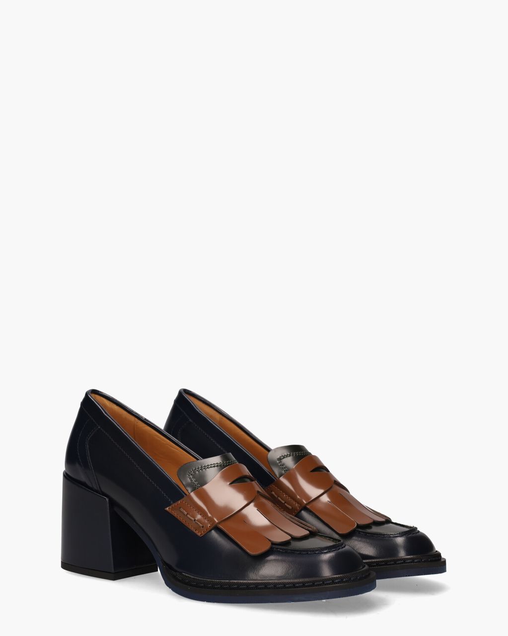 Pertini 32321 Donkerblauw/Cognac Damesloafers