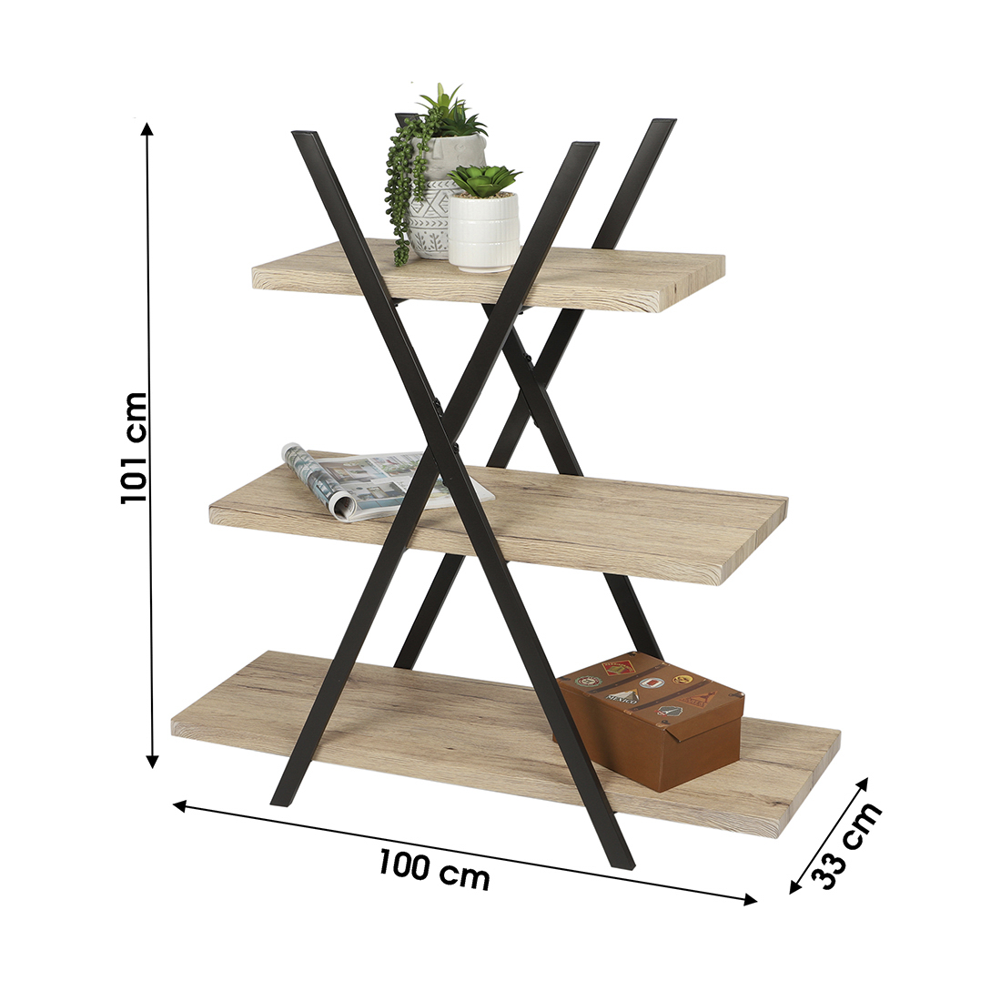 Urban Living Pyramidenregal mit 3 Tablaren