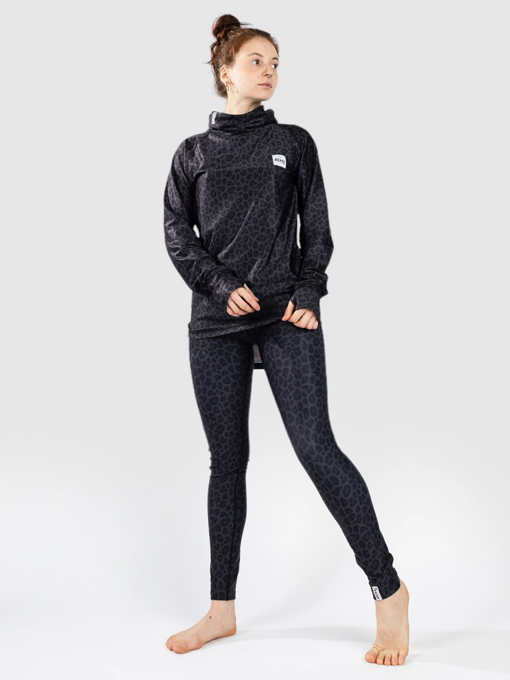 Eivy Icecold Base Layer Top black leopard
