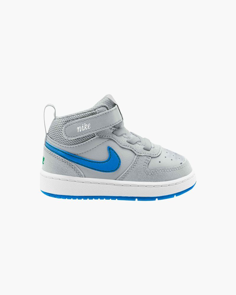 Chaussures Nike Court Borough Mid 2 Gris & Bleu pour enfant