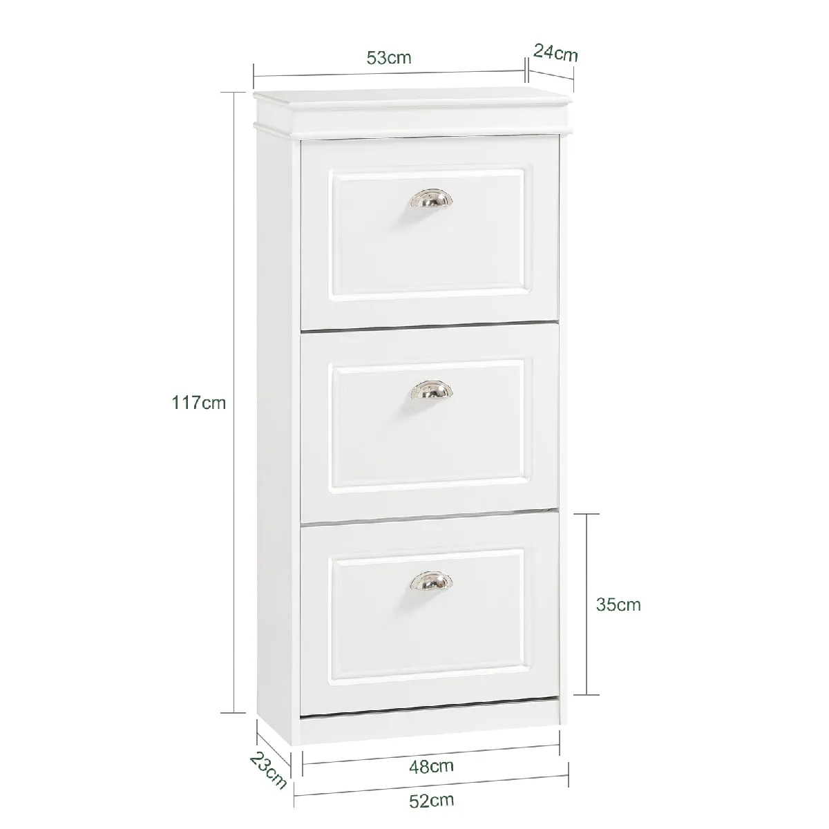SoBuy Armoire à Chaussures 3 Abattants