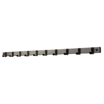 V-Part wandkapstok HIQ 10 haken -  aluminiumgrijs / zwart