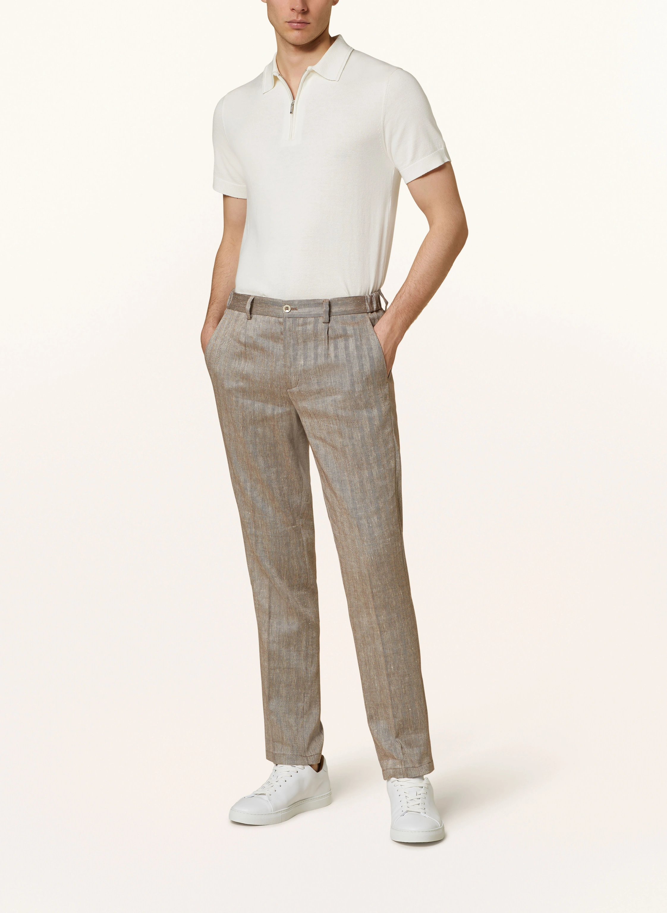 PAUL Hose Slim Fit mit Leinen
