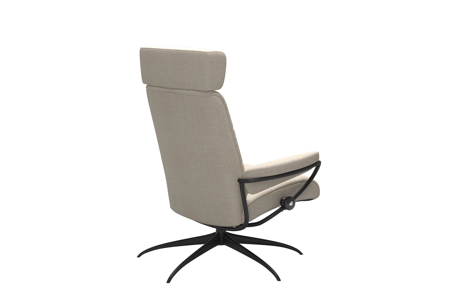 London lenestol Tekstil Jasmine Beige – Star understell – Sort