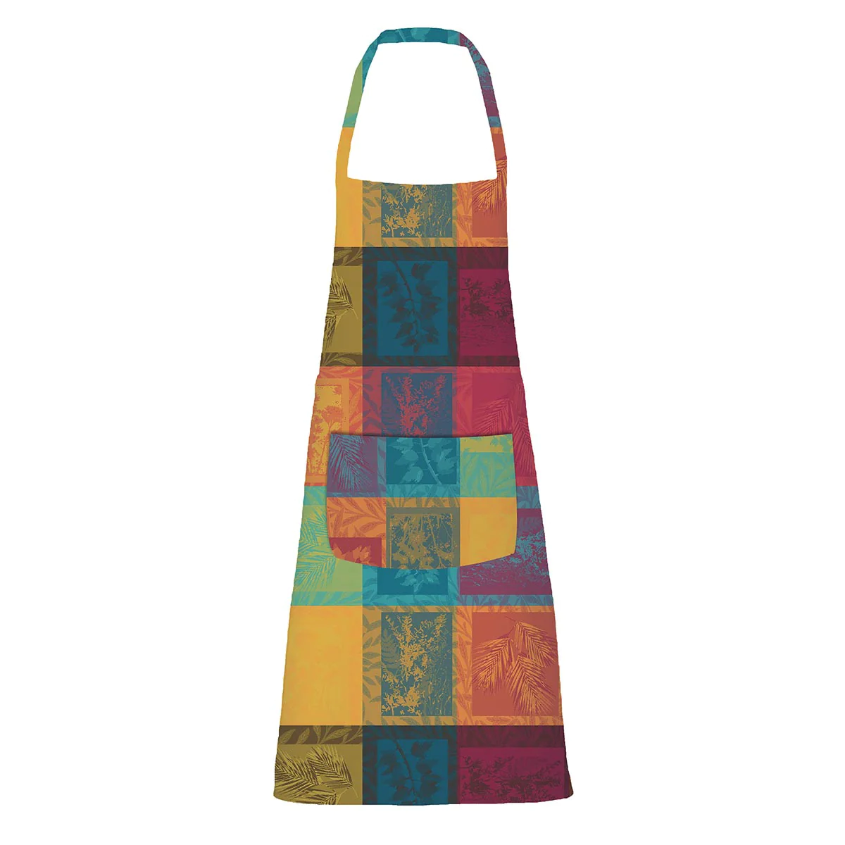 Tablier enduit imperméable pur coton multicolore 75x85 Garnier Thiebau