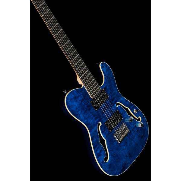 Harley Benton TE-90QM HH Trans Blue Bundle