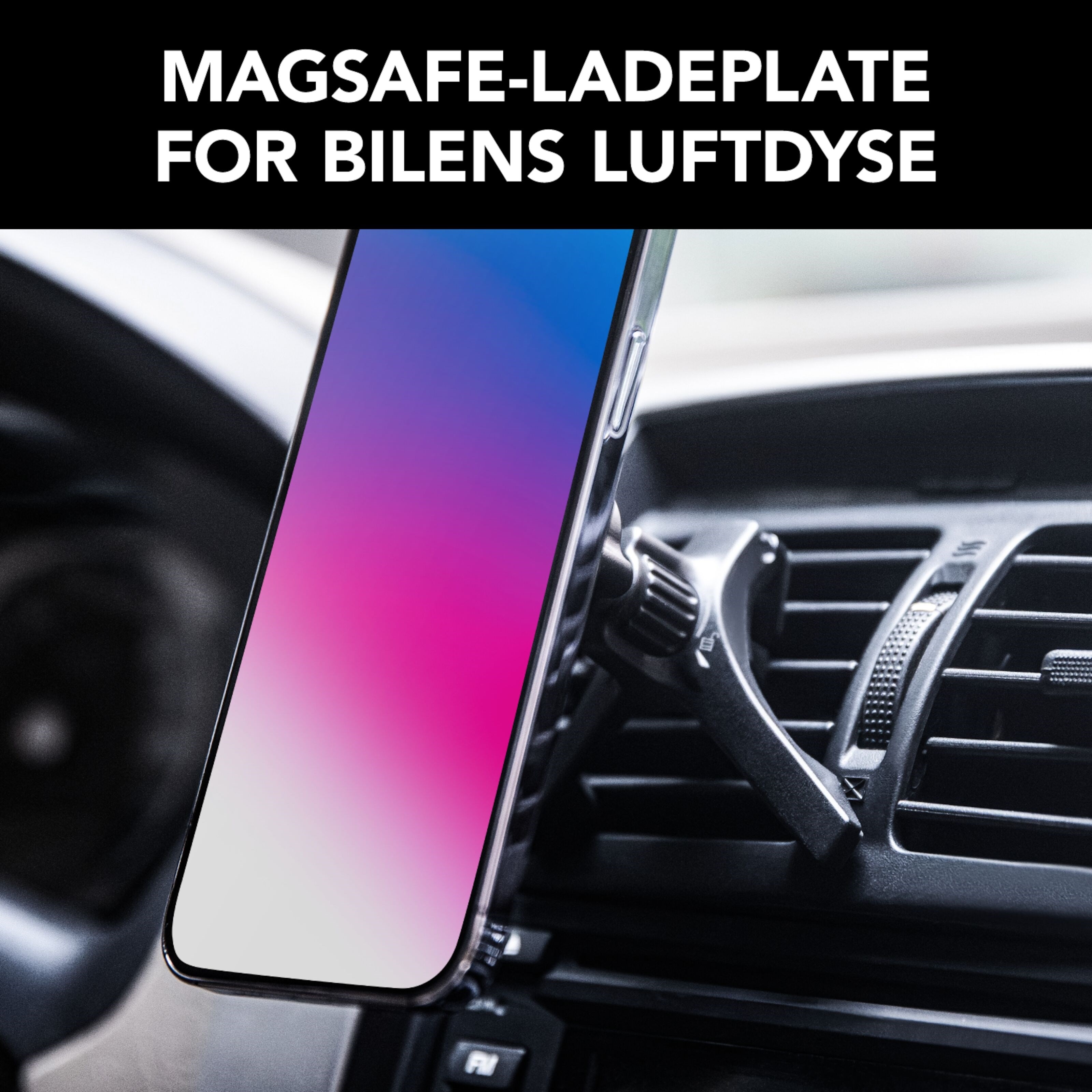 Linocell Magsafe-ladeplate for bilen 15 W