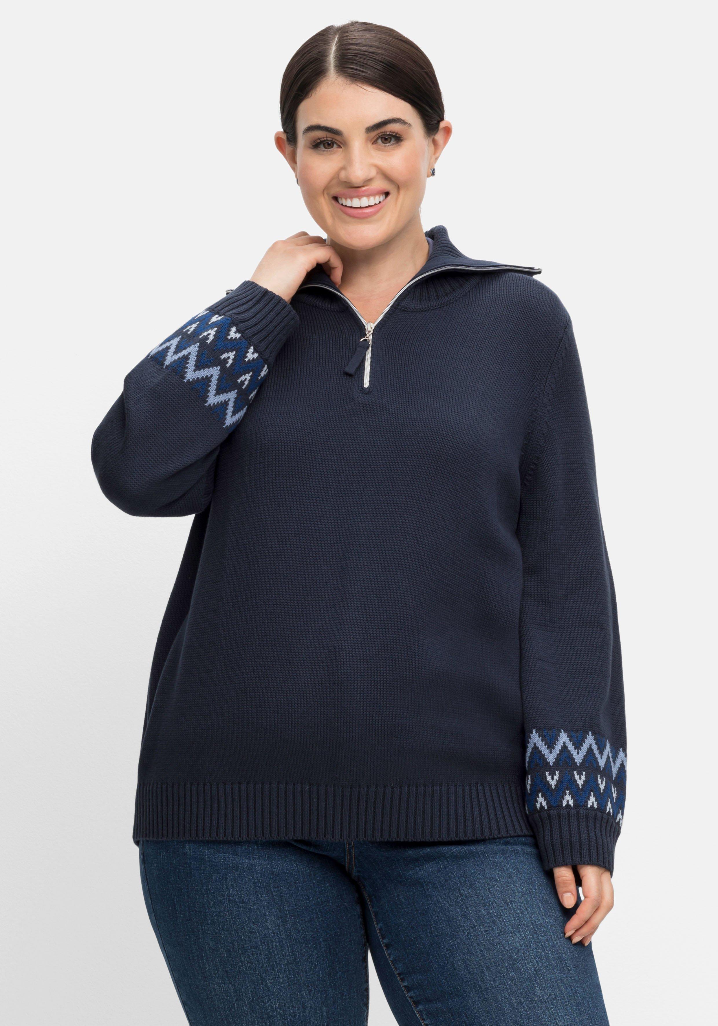 Troyer-Pullover mit Ethnomuster