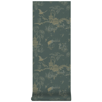 Vliesbehang gaia groen/blauw (dessin 113290)