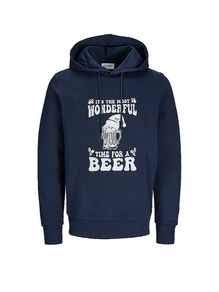 JACK & JONES Kapuzensweater - Hoodie JJXMAS  dunkelblau