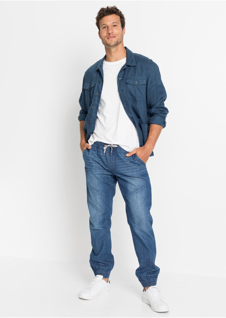 Lot de 2 jeans taille extensible Regular Fit, Straight