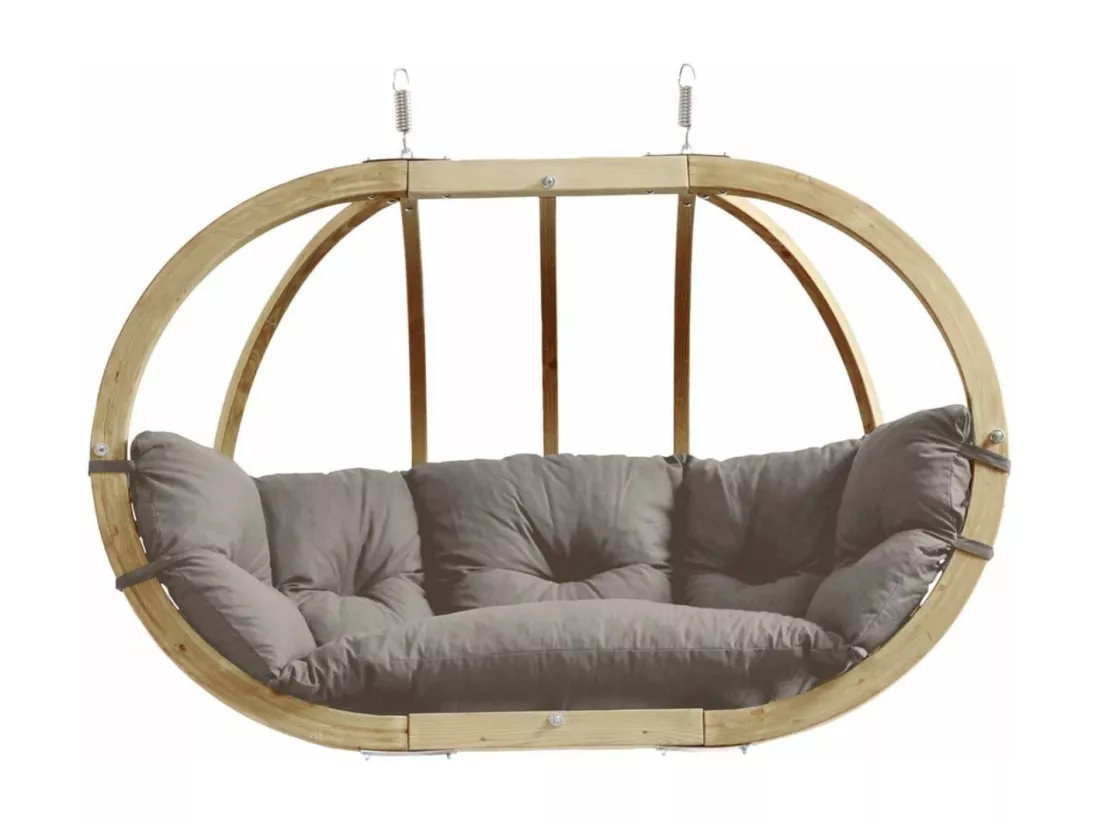 Canapé suspendu Globo royal Taupe - coussin imperméable