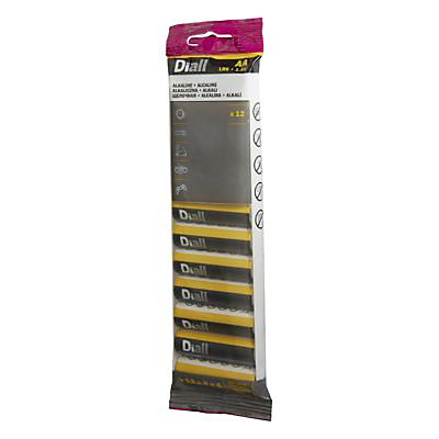 Pile alcaline AA (LR6) Diall, lot de 12