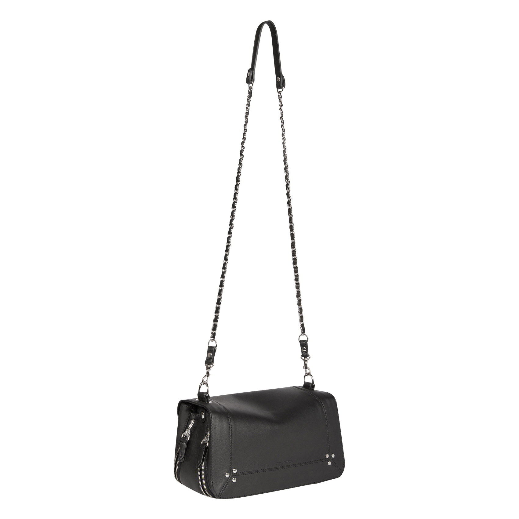 BOBI - Sac bandoulière en cuir | Noir