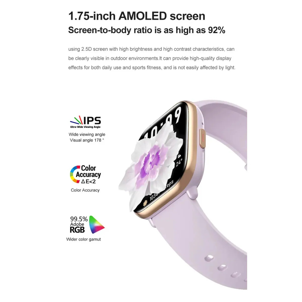 IP68 vanntett Smart Watch Fitness Tracker