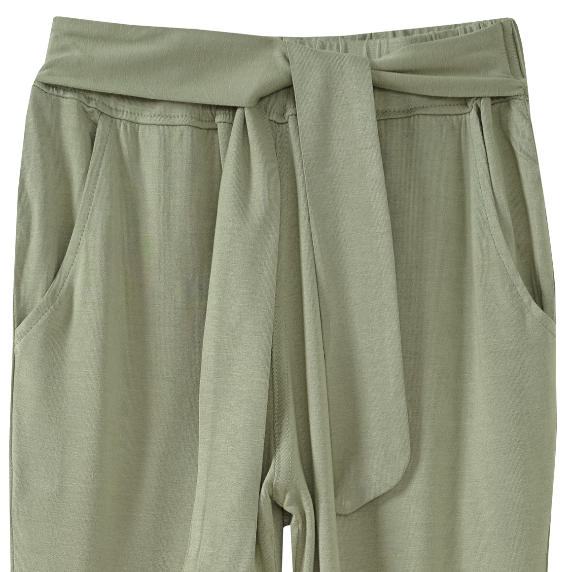 Yigga Mädchen Hose mit Bindegürtel oliv