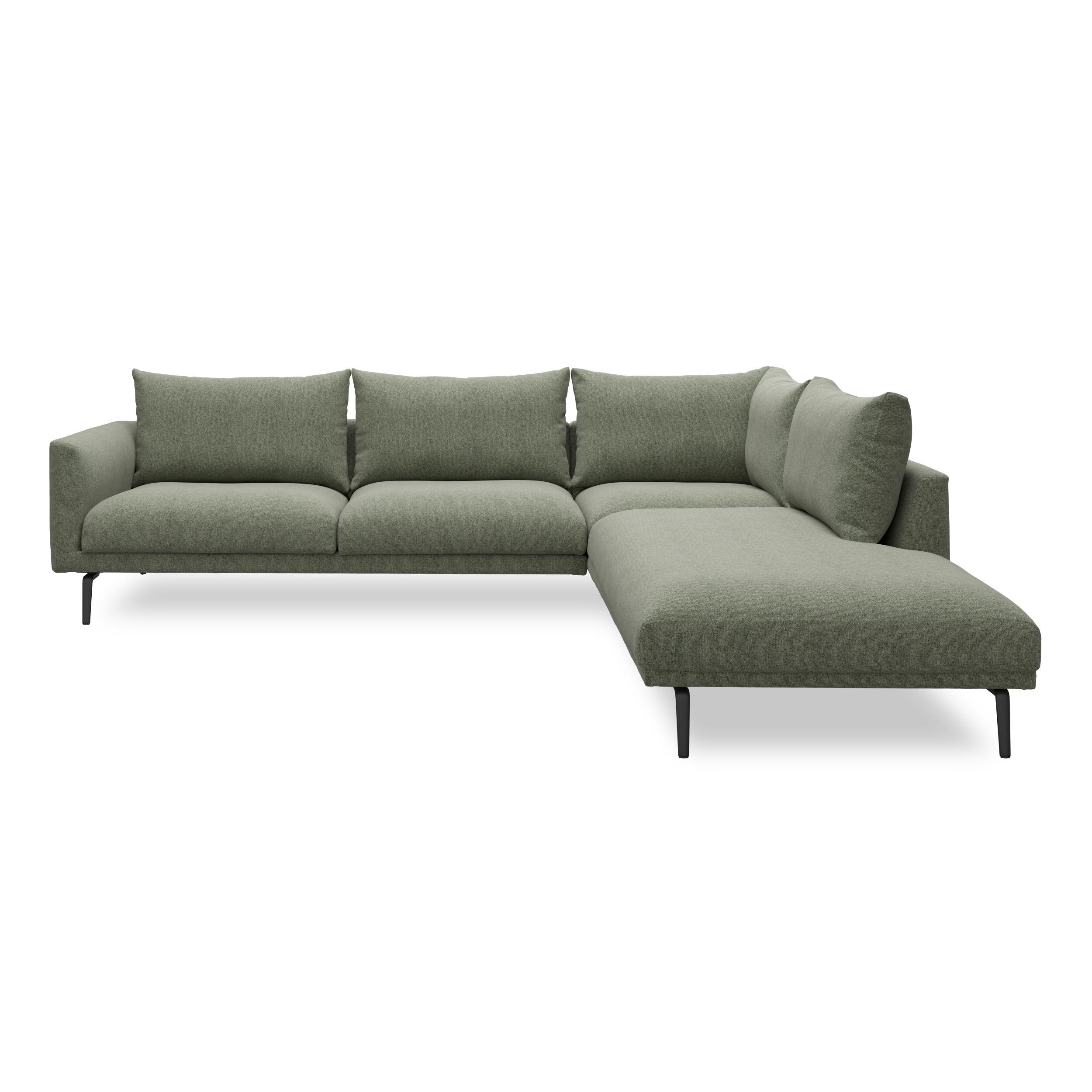 Hallsberg højrevendt sofa med pufafslutning