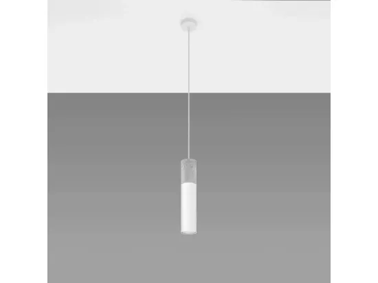 Sollux BORGIO Suspension Slim 8cm Gris Clair, Blanc GU10