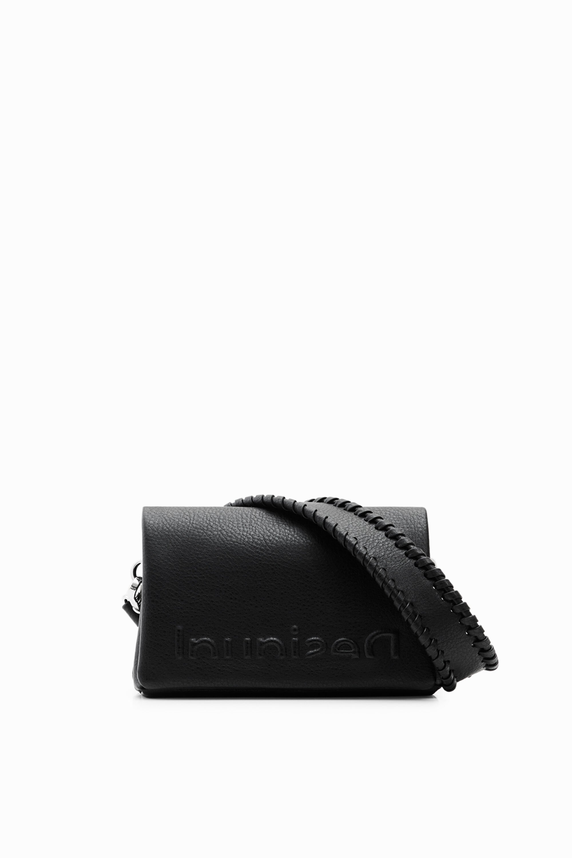 Mini sac à bandoulière demi-logo