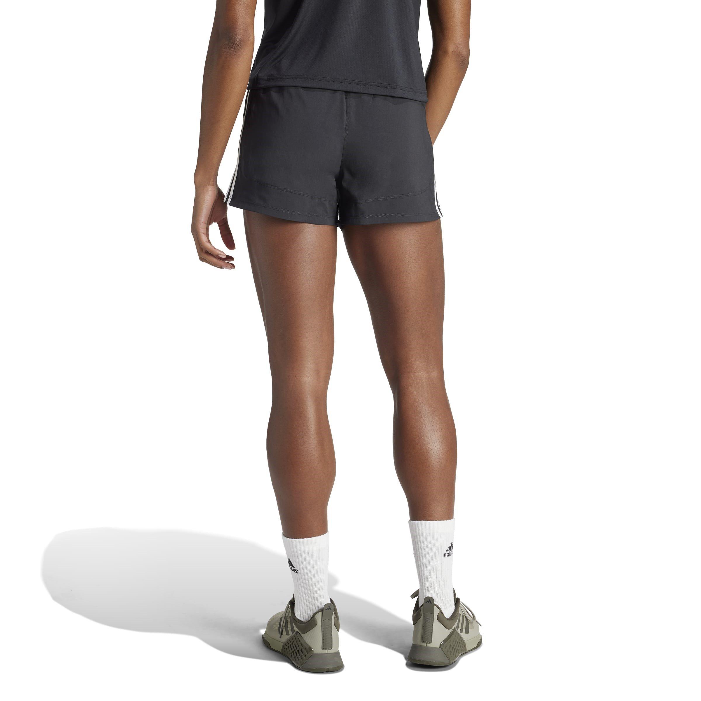 adidas Pacer Training 3 Stripes Woven High Rise Shorts Womens