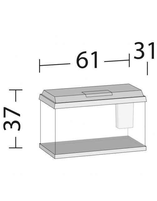 Juwel Aquarium Primo 60 - Aquaria - 61x31x37 cm Zwart Ca. 60 L