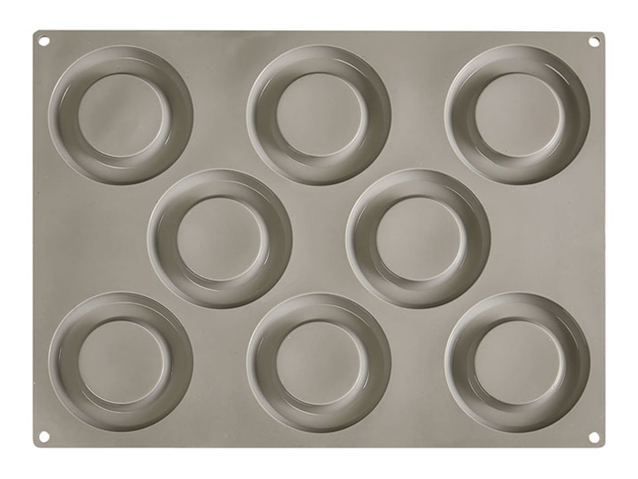 Plaque silicone rond volume - 8 empreintes - 40 x 30 cm - Pavoni