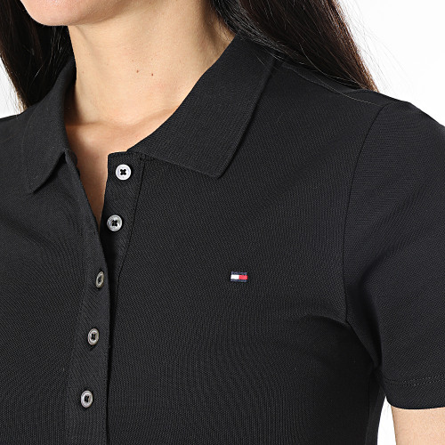 Polo Manches Courtes Femme 1985 Slim Pique 7823 Noir