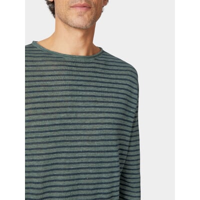 Herren-Strickpulli, Grün-Blau