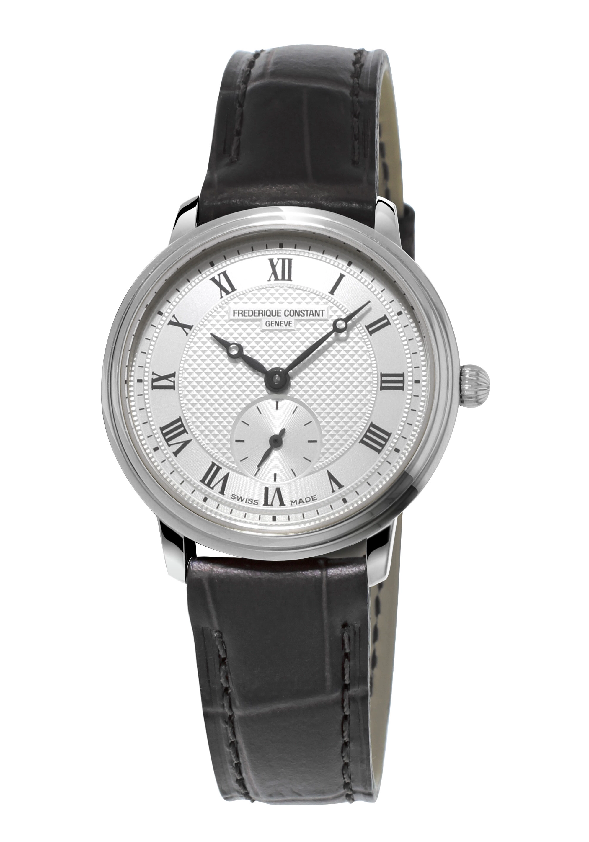 Frederique Constant Slimline Kleine Sekunde Damenuhr Silber