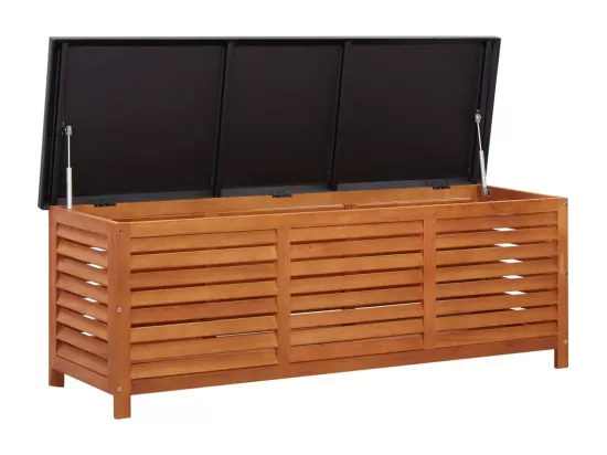 Boîte de rangement de jardin 150x50x55 cm Eucalyptus solide