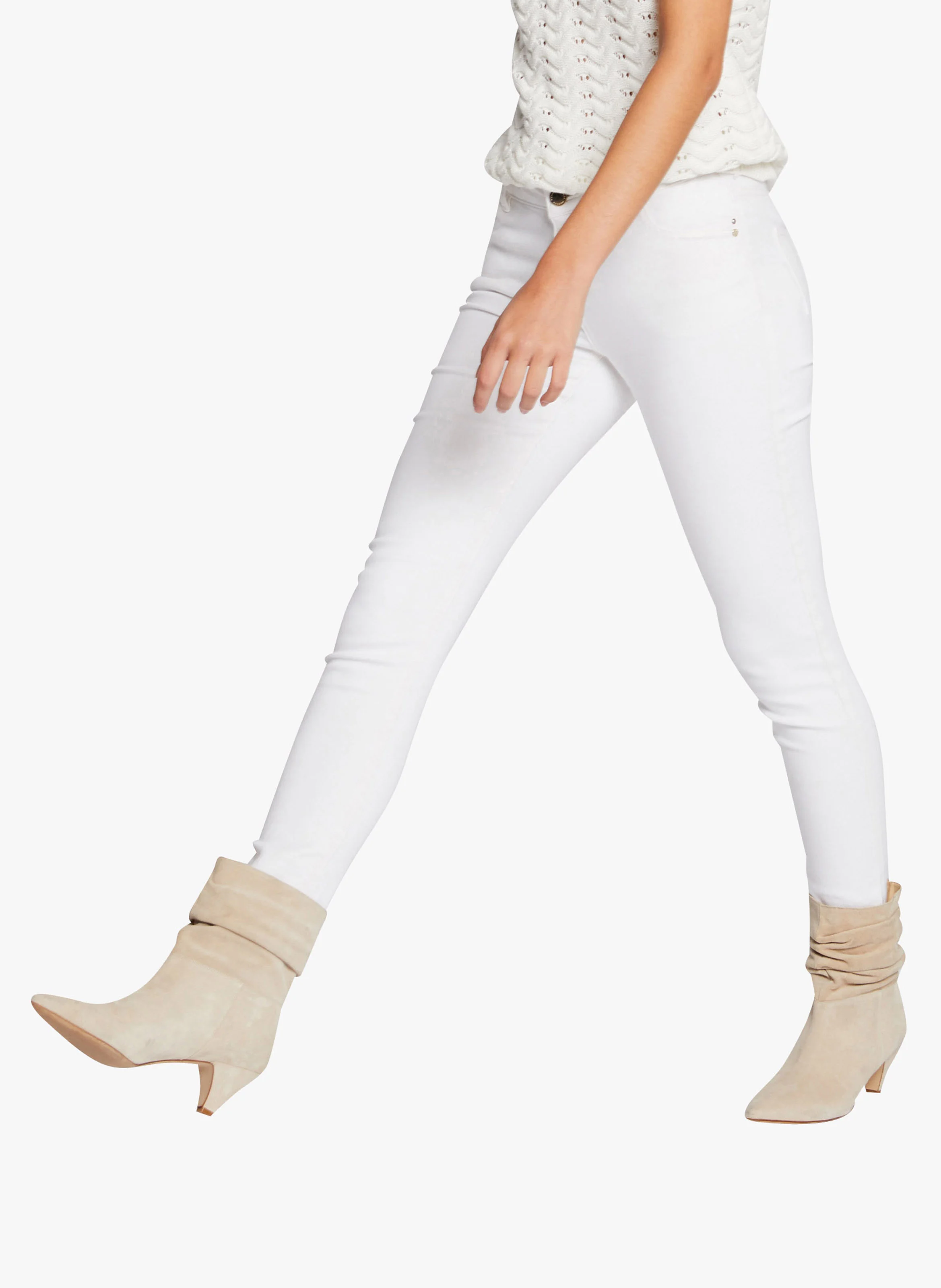 PETRA1 - Jean skinny taille basse | Blanc