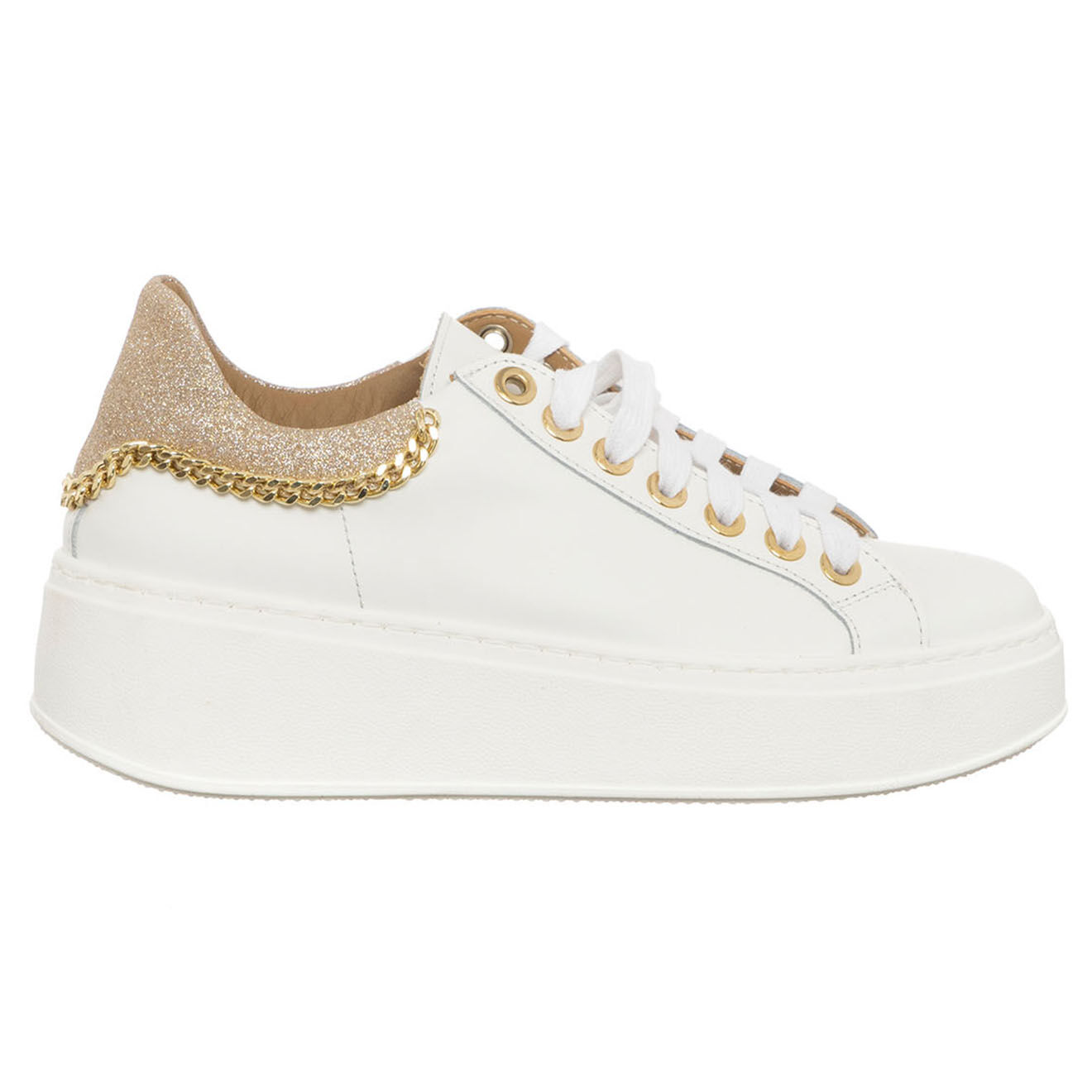 Loretta Pettinari Sneakers Aidoli blanc/doré