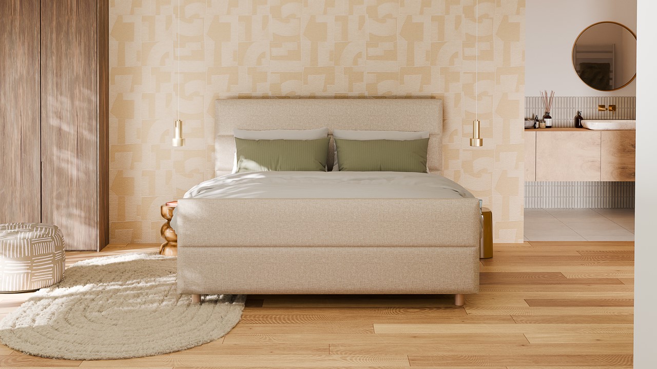 Boxspring Mica - Linen touch beige