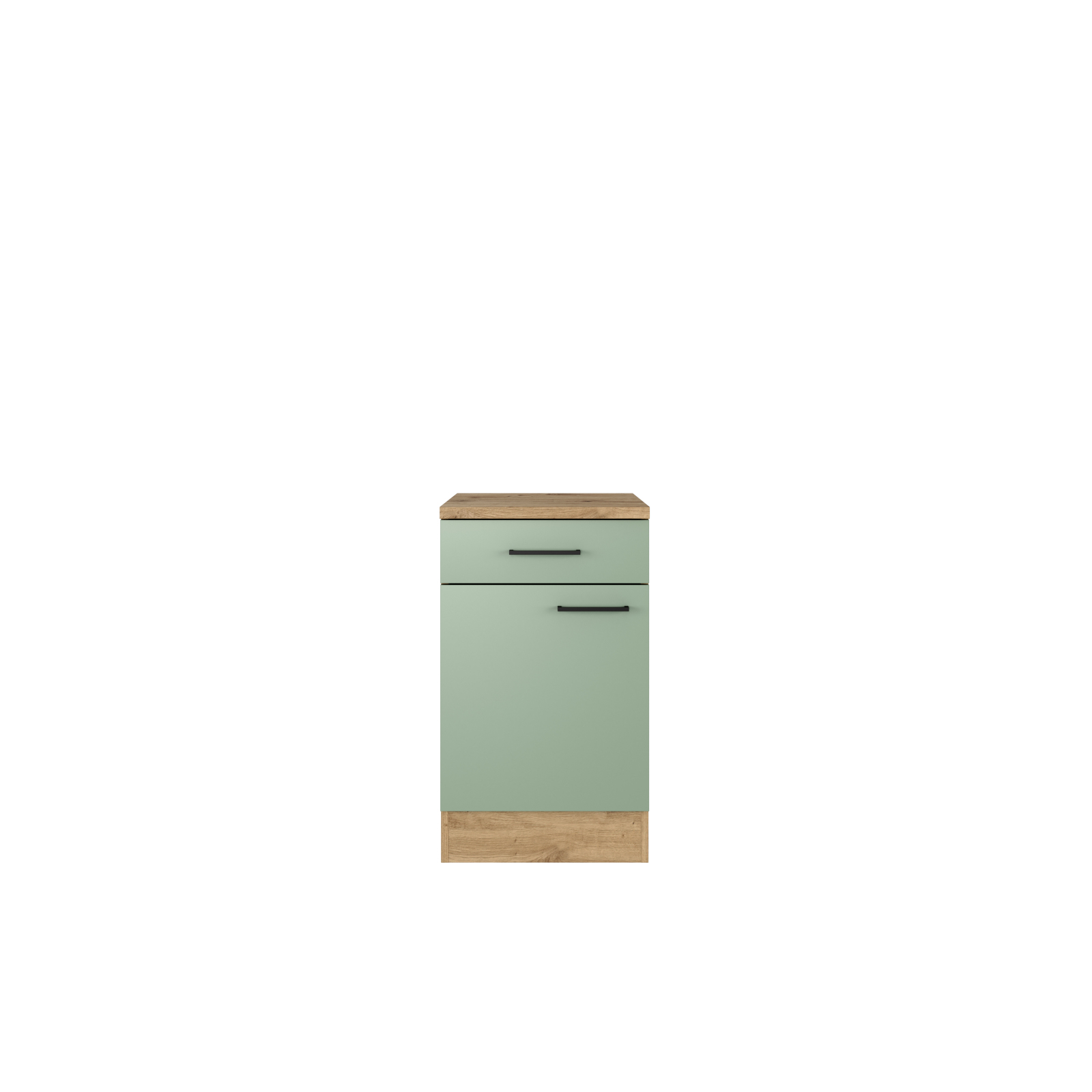 Unterschrank CARA - schilfgrün - Artisan Eiche - 50 cm
