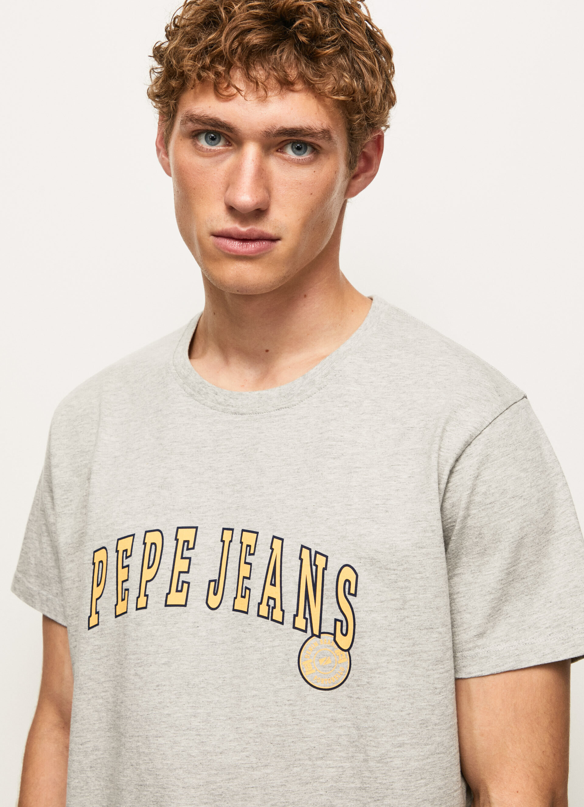 CAMISETA COM LOGOTIPO ESTAMPADO - cinza claro