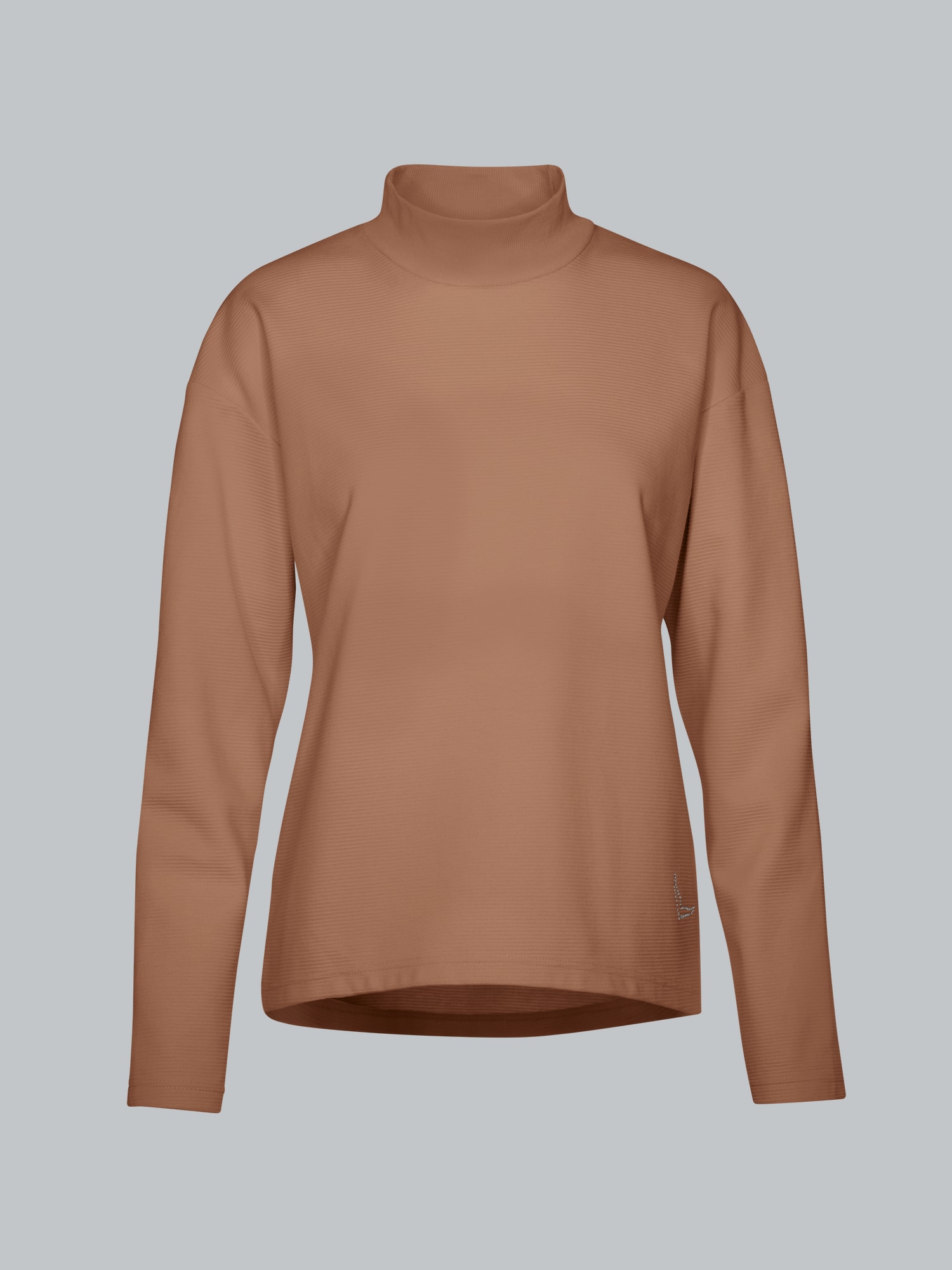 Sweatshirt mit Stehkragen Haselnuss
