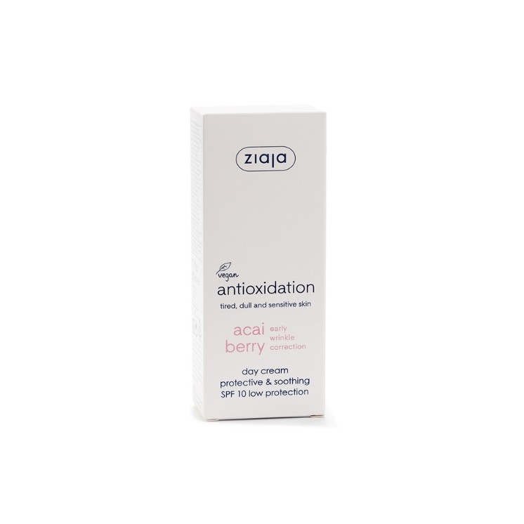 Ziaja Acai Berries Schützende und beruhigende Tagesgesichtscreme SPF10 geringer Schutz 50 ml