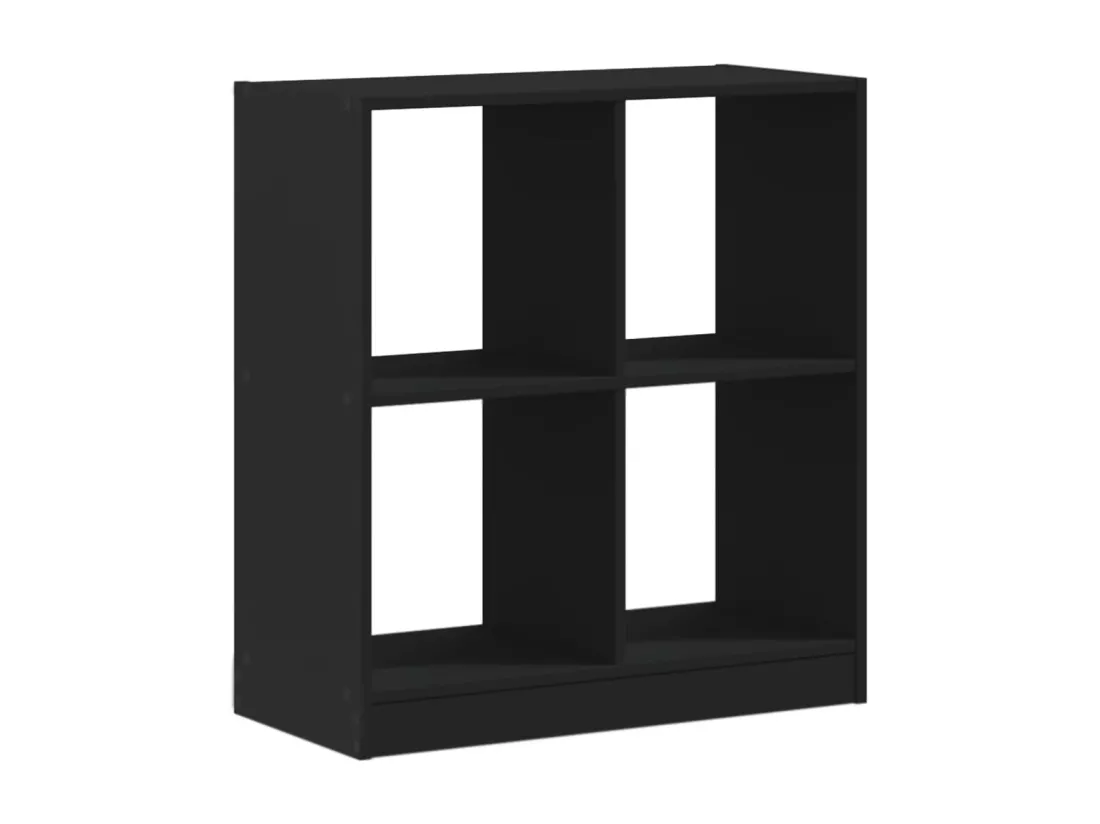 Bibliothèque noir 68,5x32x75 cm bois d'ingénierie