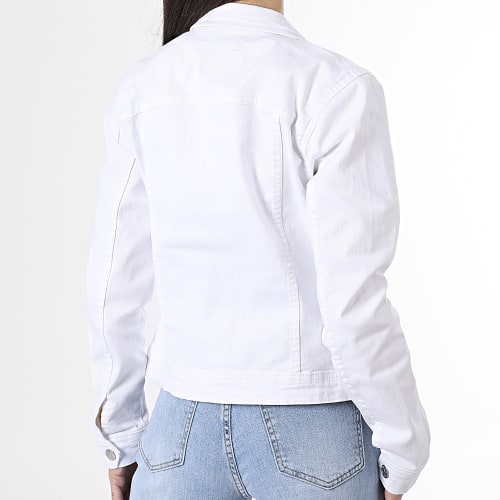 Veste Jean Femme Crop Wonder Denim Blanc