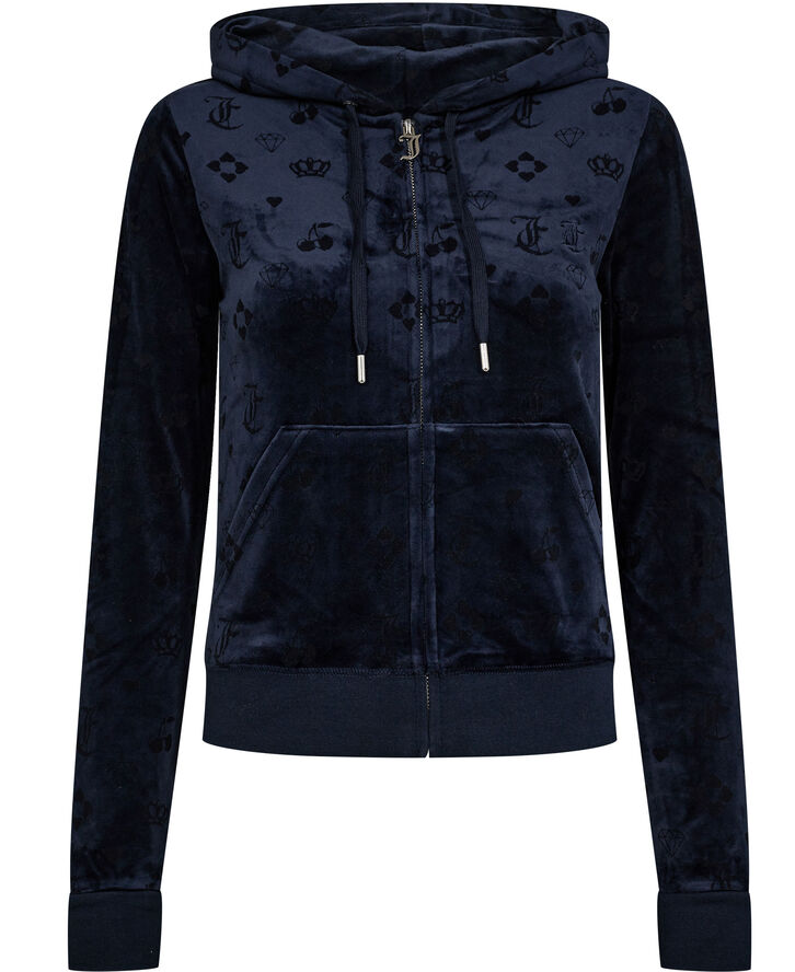 Juicy Couture MONOGRAM MADISON HOODIE Night sky
