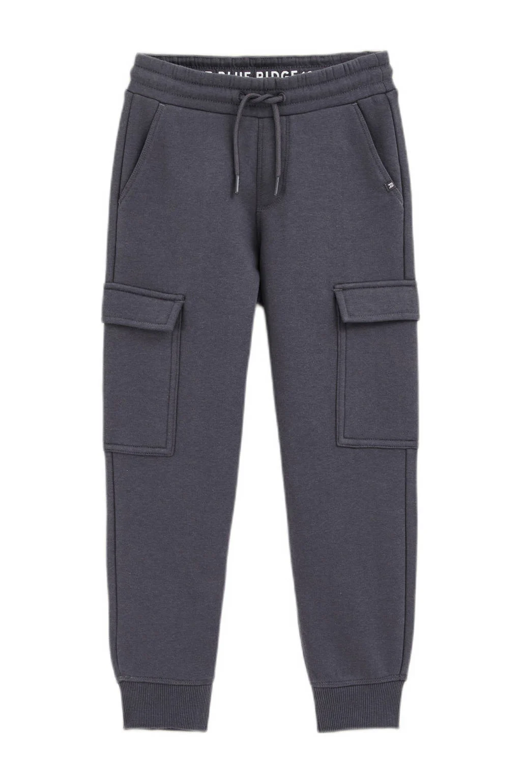 WE Fashion Blue Ridge slim cargo broek antraciet