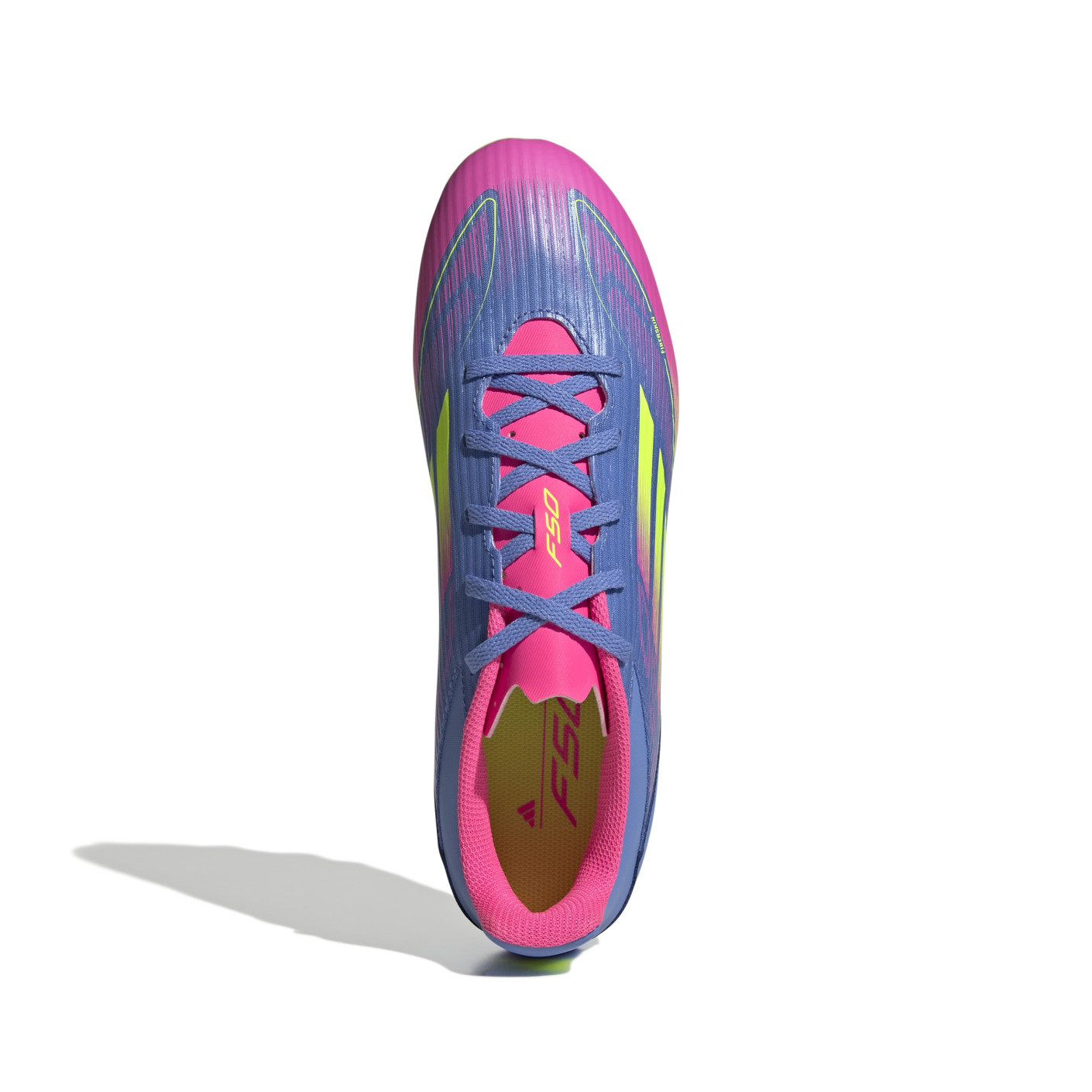 Adidas F50 Club Gras / Kunstgras Voetbalschoenen (MG) Blauw Neongeel Roze
