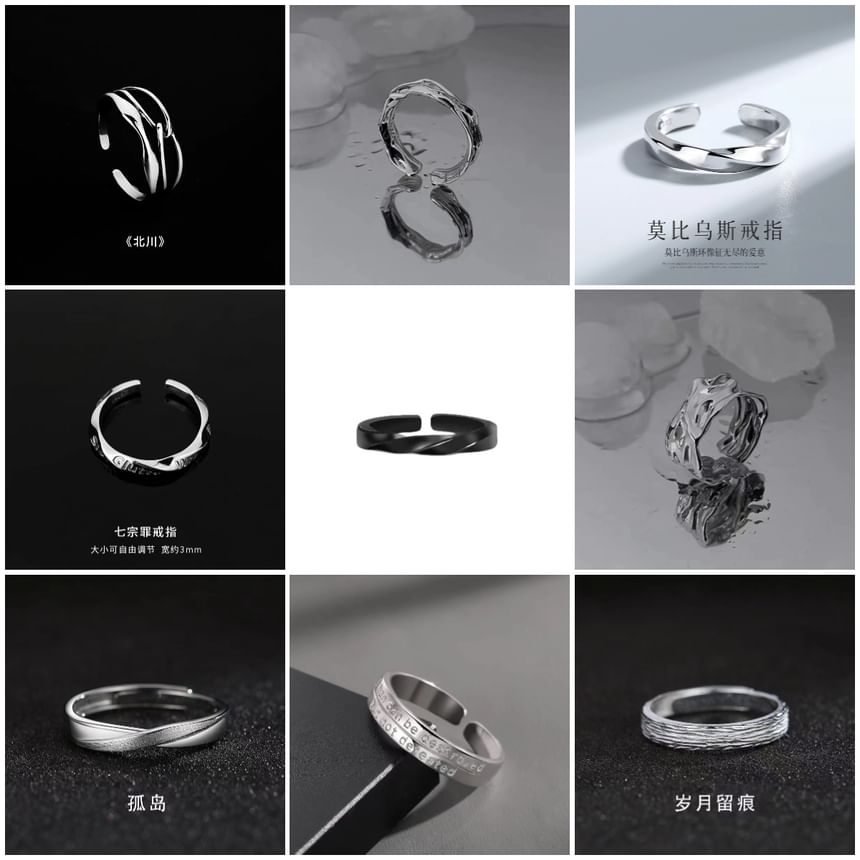 Soosina - Open ring van roestvrij staal (verschillende uitvoeringen)