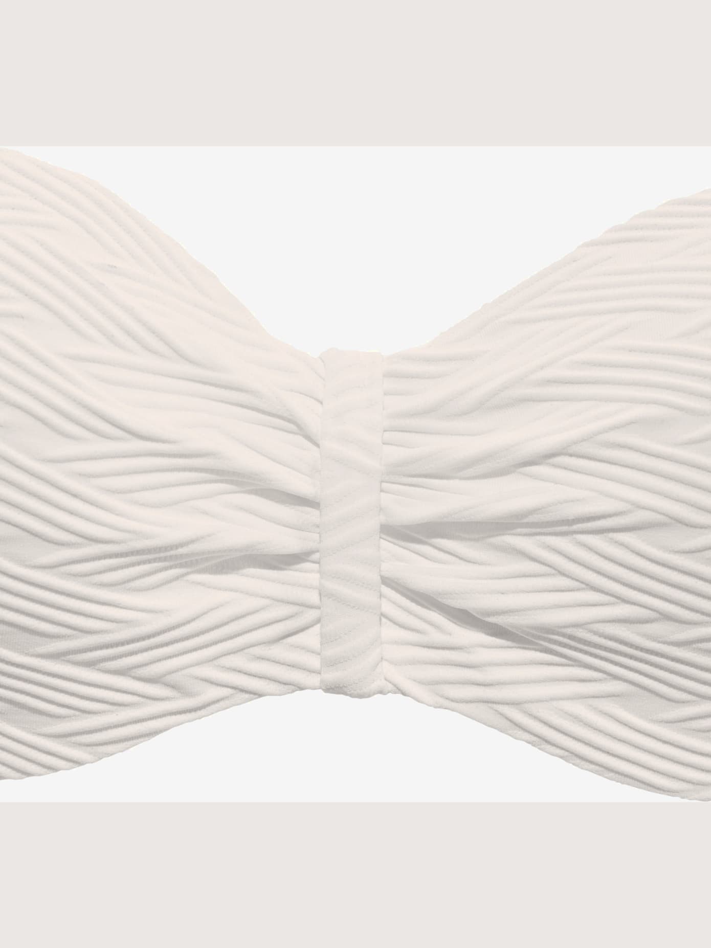 Haut de bikini bandeau à armatures matière structurée aux couleurs tendances
