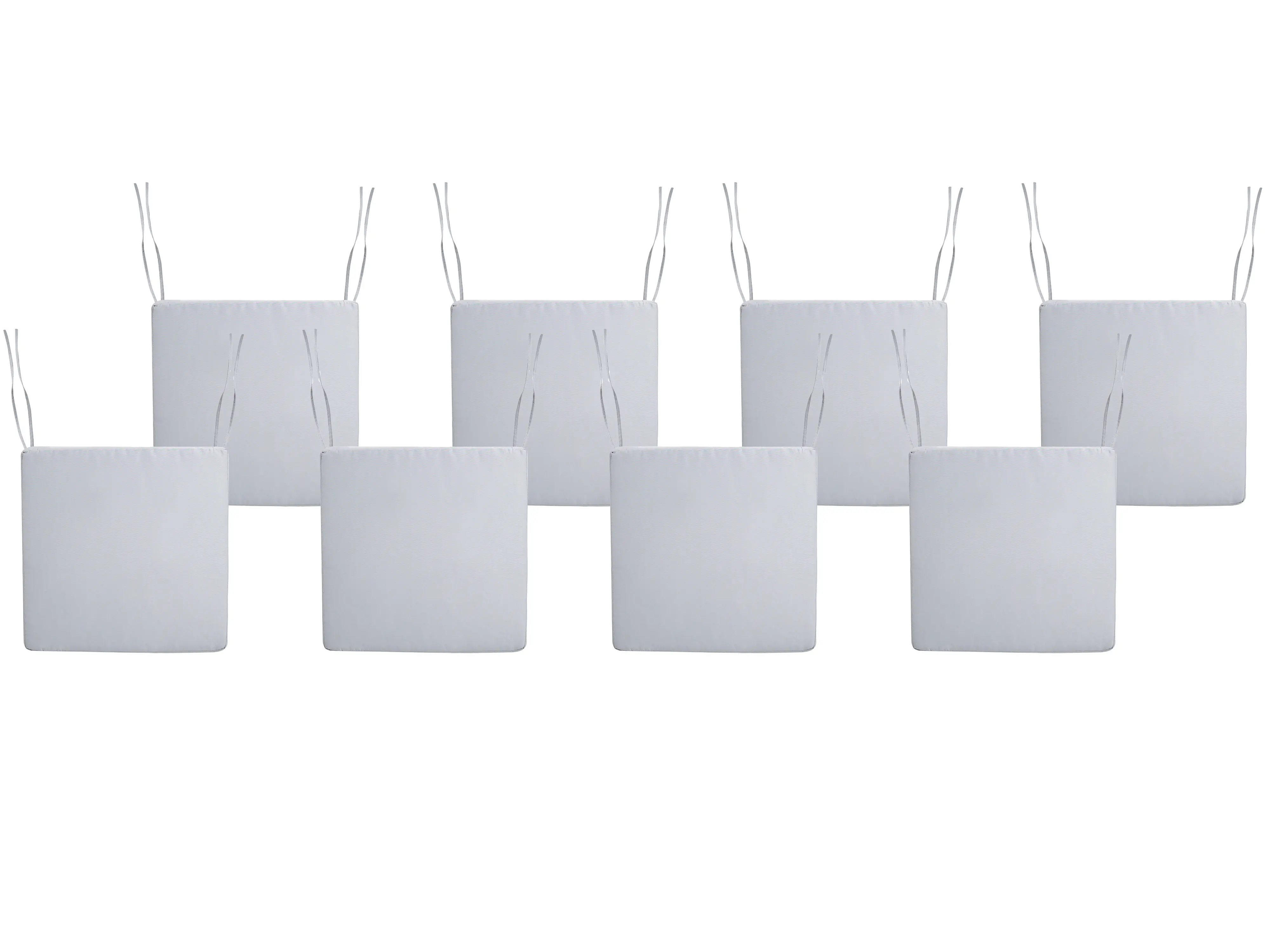 Set van 8 tuinzitkussens SASSARI PREMIUM 46 x 46 cm Lichtgrijs